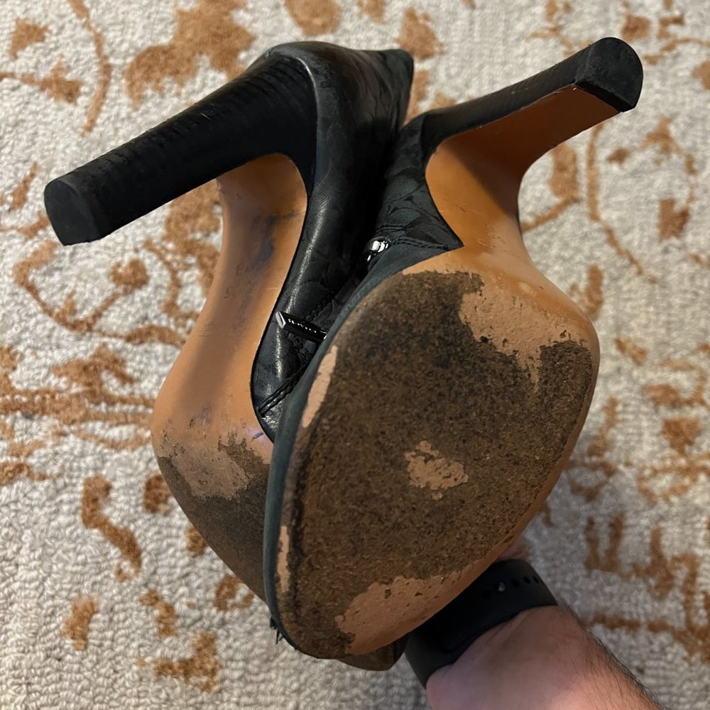 EUC Coach Hanni Gray Signature Embossed Bootie - SIZE 6.5 - Picture 8 of 9